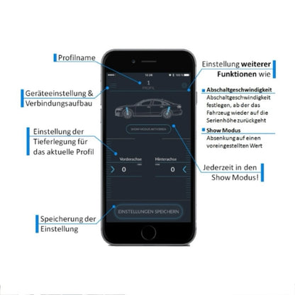 Tieferlegungsmodul für Audi A6 C6 4F mit App Steuerung